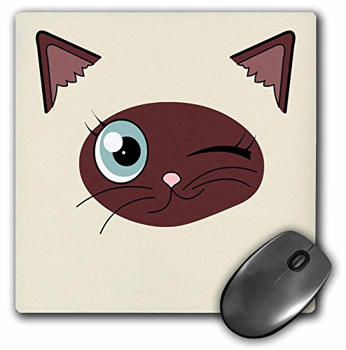 3dRose LLC 8 x 8 x 0.25 Inches Mouse Pad, Blue Nautical Boat Anchor On Chevron Pattern (mp_165780_1)