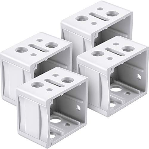 Jetec 1 Inch Blind Brackets White Profile Box Mounting Bracket Window Blinds Headrail Bracket  4