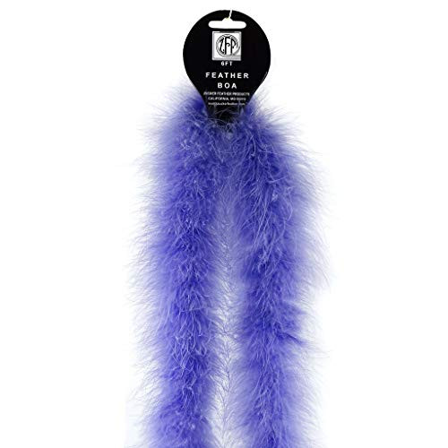 ZUCKER 2yd Marabou Solid Colored Feather Boa _ Soft Costume Heavyweight Craft Boa  Lavender
