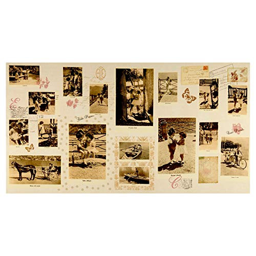 Stof Quilt Fabrics of Denmark Vintage Photo Child 24 Panel Quilt Fabric_ Sand