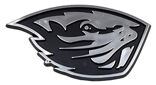 SLS FANMats Oregon State Beavers OSU Raised Silver Chrome Color Auto Emblem Raised 3D Plastic Molded Decal University