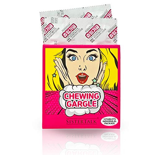 Korean Mouthwash Toothpaste Tabs Chewable Chewing Gargle Breath Refresher 12 Tablets Individual Packing  Peach Flavor