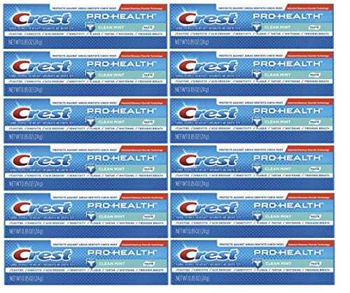 Crest Toothpaste_ Pro Health Clean Mint Paste_ Travel Size  0_85 ounce  _ Pack of 12