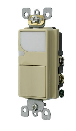 Leviton 6526-I 15-Amp 120V AC Combination Decora Switch with LED Guide Light, Ivory