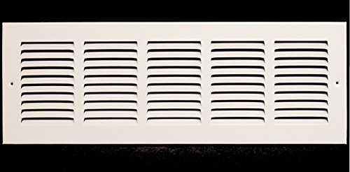 20"w X 2"h Steel Return Air Grilles - Sidewall and Ceiling - HVAC DUCT COVER - White [Outer Dimensions: 21.75"w X 3.75"h]