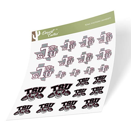 Texas Southern University TSU Tigers NCAA Sticker Vinyl Decal Laptop Water Bottle Car Scrapbook  Type 1_1 Sheet