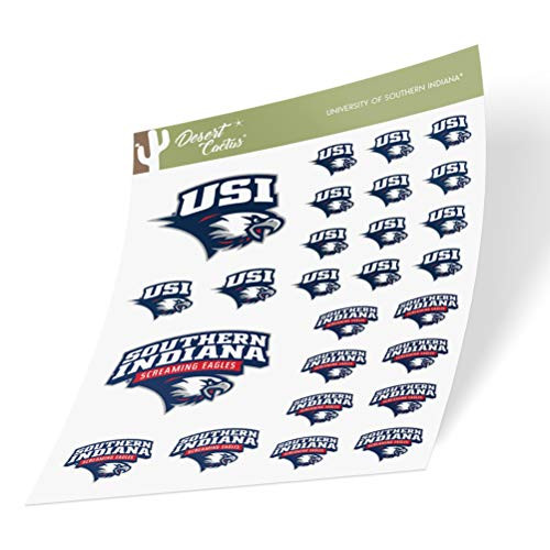 University of Southern Indiana USI Screaming Eagles NCAA Sticker Vinyl Decal Laptop Water Bottle Car Scrapbook  Type 1_1 Sheet