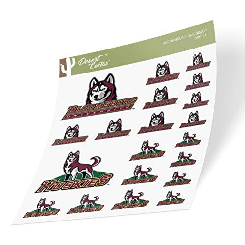 Bloomsburg University Huskies NCAA Sticker Vinyl Decal Laptop Water Bottle Car Scrapbook  Type 1 Sheet