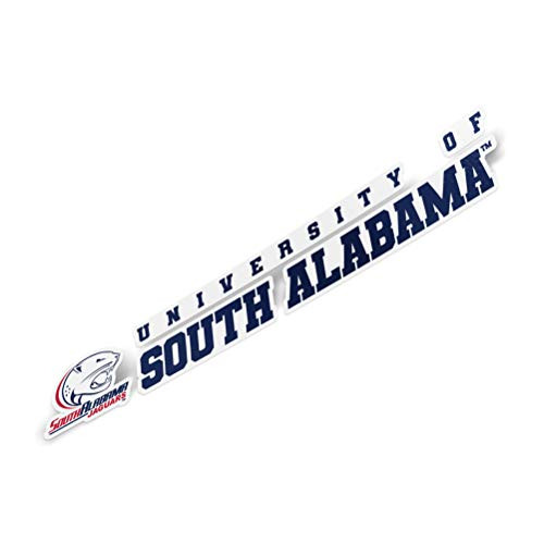 University of South Alabama USA Jaguars NCAA Name Logo Vinyl Decal Laptop Water Bottle Car Scrapbook  8 Inch Sticker