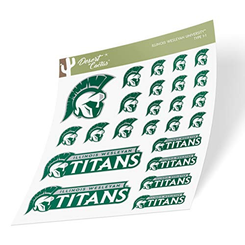 Illinois Wesleyan University IWU Titans NCAA Sticker Vinyl Decal Laptop Water Bottle Car Scrapbook  Type 1 Sheet