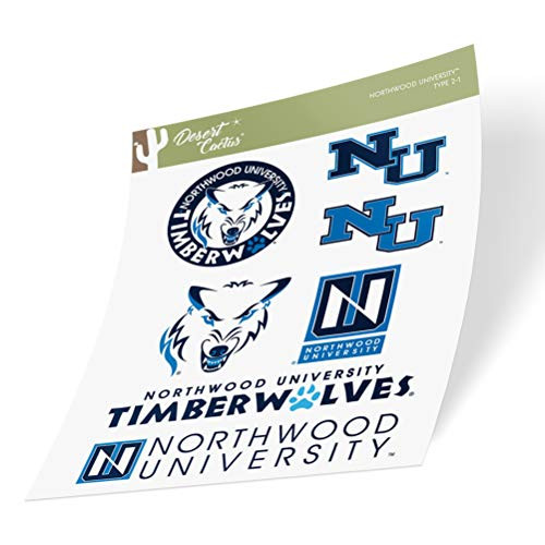Northwood University Timberwolves NCAA Sticker Vinyl Decal Laptop Water Bottle Car Scrapbook  Type 2 Sheet