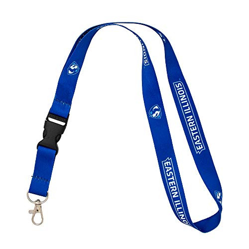 Eastern Illinois University EIU Panthers NCAA Car Keys ID Badge Holder Lanyard Keychain Detachable Breakaway Snap Buckle  Blue