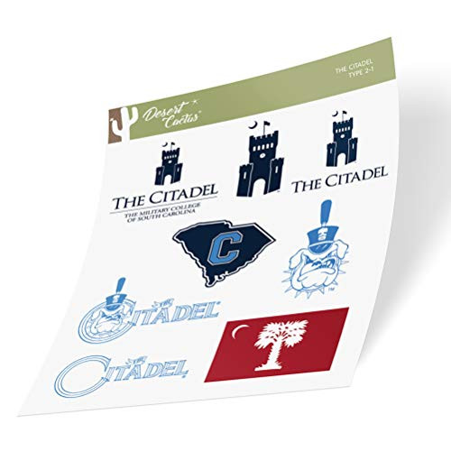 The Citadel College Bulldogs NCAA Sticker Vinyl Decal Laptop Water Bottle Car Scrapbook  Sheet _ Type 2