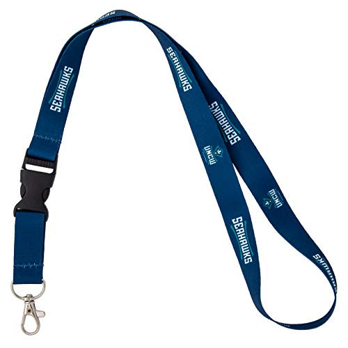 University of North Carolina WIlmington NCAA Car Keys ID Badge Holder Lanyard Keychain Detachable Breakaway Snap Buckle  Blue