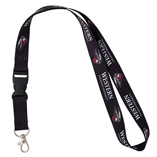 Western Colorado University NCAA Car Keys ID Badge Holder Lanyard Keychain Detachable Breakaway Snap Buckle  Black