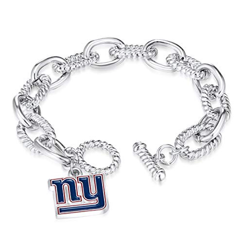 NFL New York Giants Chain Link Logo Bracelet