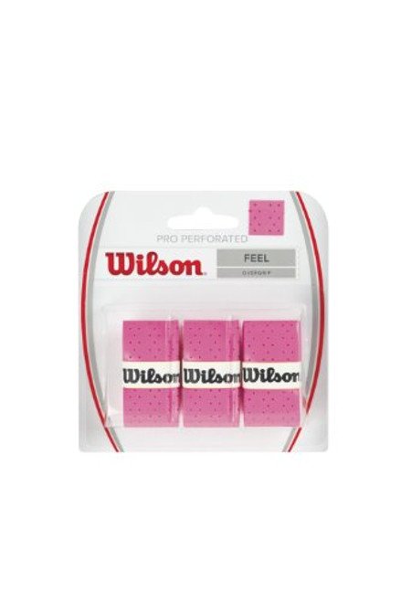 Wilson Perforated Pro Tennis Racquets Over Grip_ Pink Wilson Perforated Pro Tennis Racquets Over Grip_ Pink