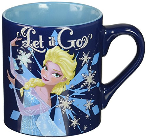 Silver Buffalo DP4932G Disney's Frozen Elsa "Making Let it Go" Ceramic Mug Glitter, 14 oz, Multicolor