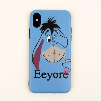 C CASESOPHY Ultra Slim Soft TPU Blue Donkey Eeyore Case for iPhone XR 6_1 Inch 2018 Shockproof Smooth Cartoon Cute Chic Lovely High Fashion Stylish Co