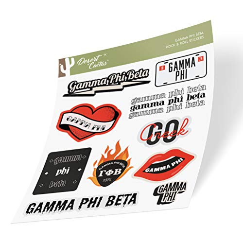 Gamma Phi Beta Sticker Decal Laptop Water Bottle Car  Rock  and  Roll Sheet