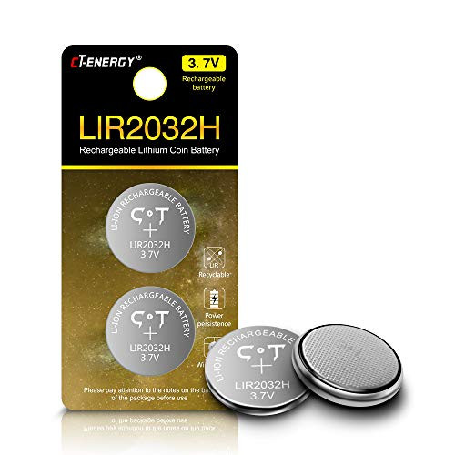 Rechargeable 2032 Batteries 3_7V Lithium Ion Coin Cell Batteries_High Capacity 70mAh Button Battery_Replace CR2032 3V Batteries