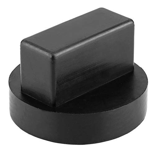 Qiilu Jack Rubber Pad Car Enhanced Frame Rail Floor Jack Support Rubber Pad Adapter Hoisting Support Tool Black 61x23mm