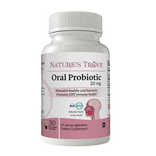 BLIS K12 _ Oral Probiotic by Natures Trove _ 30 EZ Chew Tablets Cherry Flavor