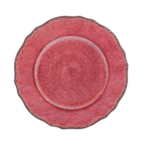 Le Cadeaux Antiqua Salad Plate, 9", Red Le Cadeaux Antiqua Salad Plate, 9", Red