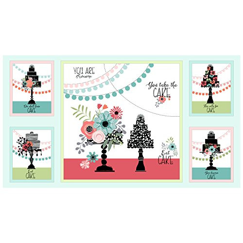 Quilting Treasures QT Quilt Fabrics Piece Of Cake Cake Picture Patches 24 inch  Panel Multi_ Multi