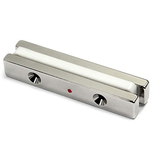 CMS Magnetics Strong Neodymium Bar Magnets N45 2 Pieces 3 x 12 x 14 w 26 Counter Sunk Holes