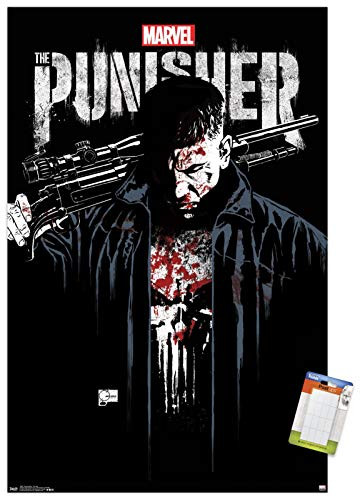 Trends International Marvel Comics TV _ The Punisher _ Key Art Wall Poster_ 22_375 inch  x 34 inch _ Poster  and  Mount Bundle