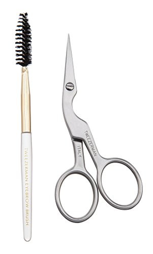 Tweezerman Stainless Brow Shaping Scissors and Brush