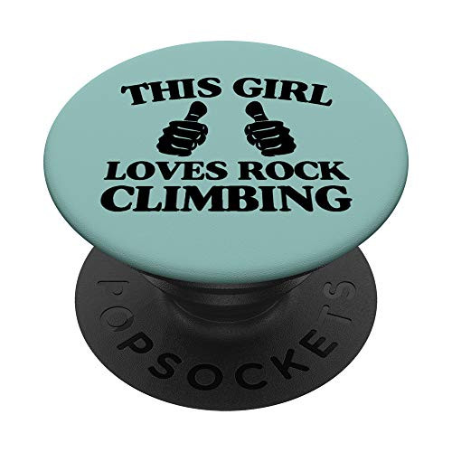This Girl Loves Rock Climbing Funny Rock Climbing Gear Gift PopSockets Grip and Stand for Phones and Tablets