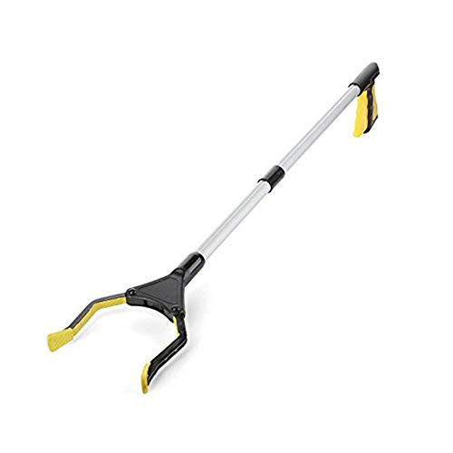 32inch81cm Foldable Reacher Grabber Rotating Gripper Reaching Aid Tools for Pick Up  Yellow