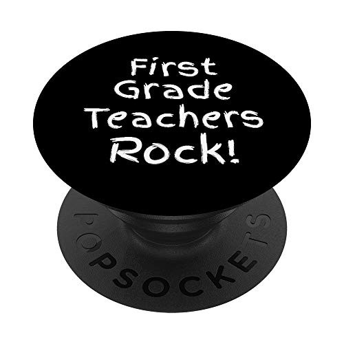 Elementary School Teacher Gifts First Grade Teachers Rock PopSockets Grip and Stand for Phones and Tablets
