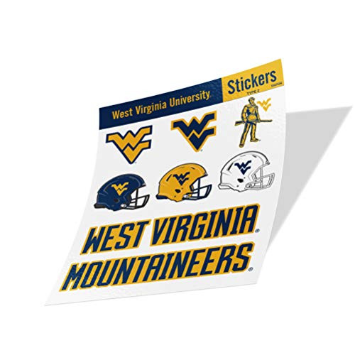 West Virginia University NCAA Sticker Vinyl Decal Laptop Water Bottle Car Scrapbook  Type 2 Sheet C West Virginia University NCAA Sticker Vinyl Decal Laptop Water Bottle Car Scrapbook  Type 2 Sheet C
