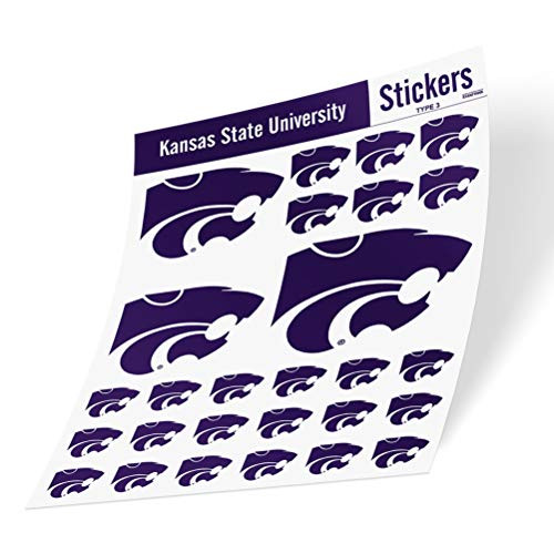 Kansas State University NCAA Sticker Vinyl Decal Laptop Water Bottle Car Scrapbook  Type 3 Sheet C