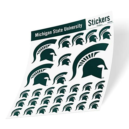 Michigan State University NCAA Sticker Vinyl Decal Laptop Water Bottle Car Scrapbook  Type 3 Sheet C