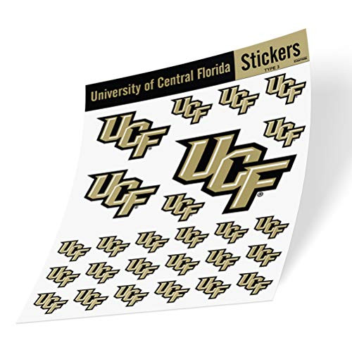 University of Central Florida UCF Golden Knights NCAA Sticker Vinyl Decal Laptop Water Bottle Car Scrapbook  Type 3 Sheet C