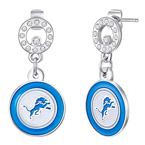 NFL Detroit Lions Circle Post Earrings NFL Detroit Lions Circle Post Earrings