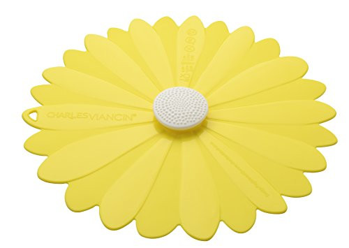 Charles Viancin Silicone Daisy 11 inch  Lid _ Yellow