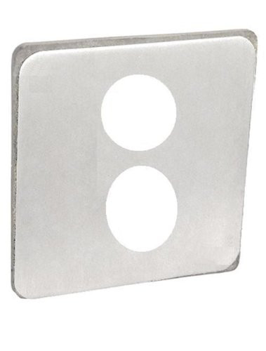 Steel City 475 Pre-Galvanized Steel Square Box Cover with Two Single Devices