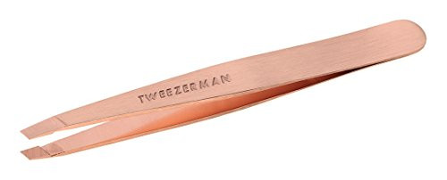 Tweezerman Stainless Steel Slant Tweezer (Rose Gold), 1 Count