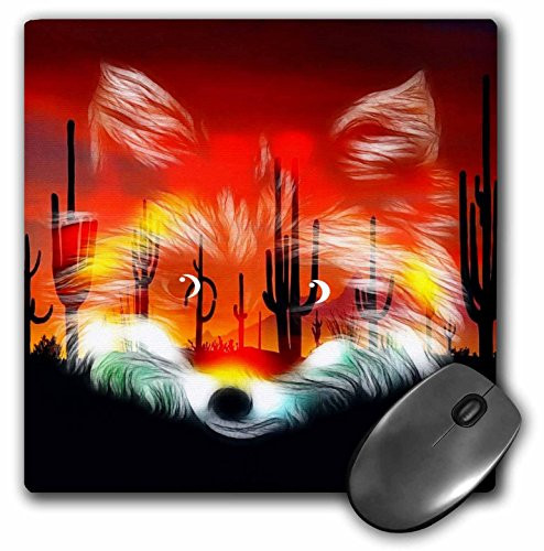3dRose LLC 8 x 8 x 0.25 Inches Desert Fox Mouse Pad (mp_9156_1)
