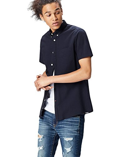 find_ Mens Standard Slim Fit_ Blue  Navy _ M