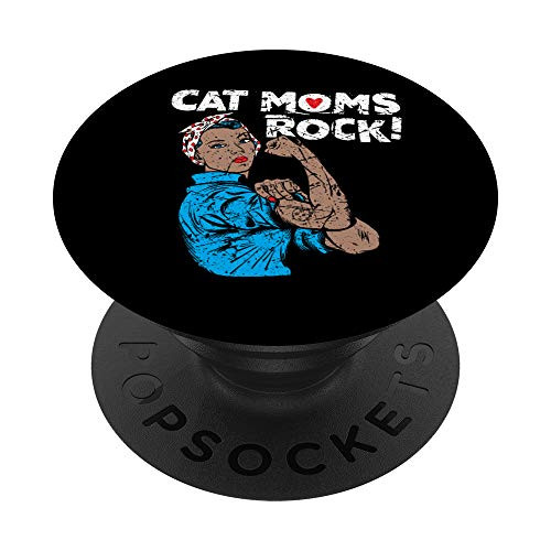 Cat Moms Rock_ Cool Cats Lover Retro Vintage Graphic PopSockets Grip and Stand for Phones and Tablets Cat Moms Rock_ Cool Cats Lover Retro Vintage Graphic PopSockets Grip and Stand for Phones and Tablets