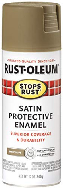 Rust_Oleum 241238 Stops Rust Spray Paint_ 12 ounce_ Satin Dark Taupe