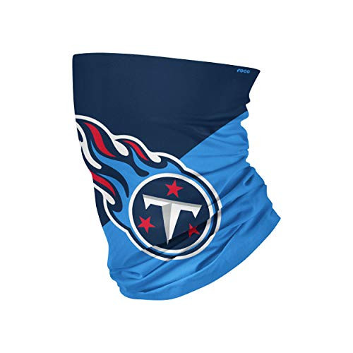 NFL FOCO Tennessee Titans Neck Gaiter_ One Size_ Big Logo