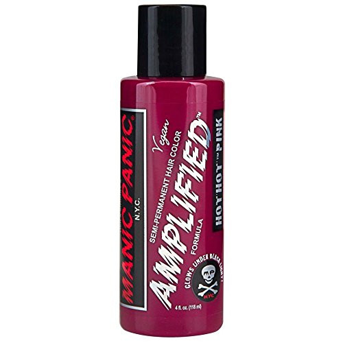 Manic Panic Hot Pink Amplified Vegan Hair Dye Color Squeeze Bottle, 4 oz