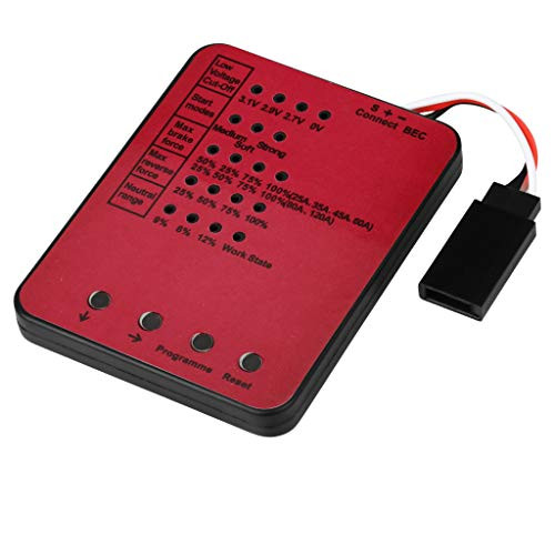 Programming Card RC Car Electronic Speed Controller Programmer LED Program Card for 25A 35A 45A 60A 80A 120A Brushless ESC  Red
